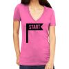 Tultex 214 - Ladies' Slim Fit Fine Jersey V-Neck Thumbnail