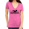 Tultex 214 - Ladies' Slim Fit Fine Jersey V-Neck Thumbnail