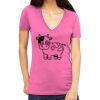 Tultex 214 - Ladies' Slim Fit Fine Jersey V-Neck Thumbnail