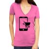 Tultex 214 - Ladies' Slim Fit Fine Jersey V-Neck Thumbnail