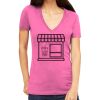 Tultex 214 - Ladies' Slim Fit Fine Jersey V-Neck Thumbnail