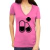 Tultex 214 - Ladies' Slim Fit Fine Jersey V-Neck Thumbnail